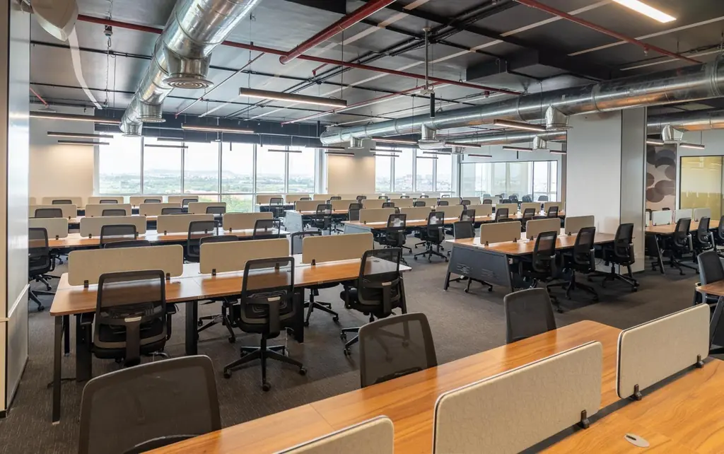 Open plan office floor